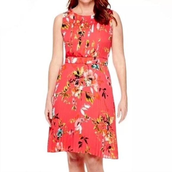 Liz Claiborne Dresses & Skirts - Liz Claiborne A-Line Dress Pleated Chiffon
